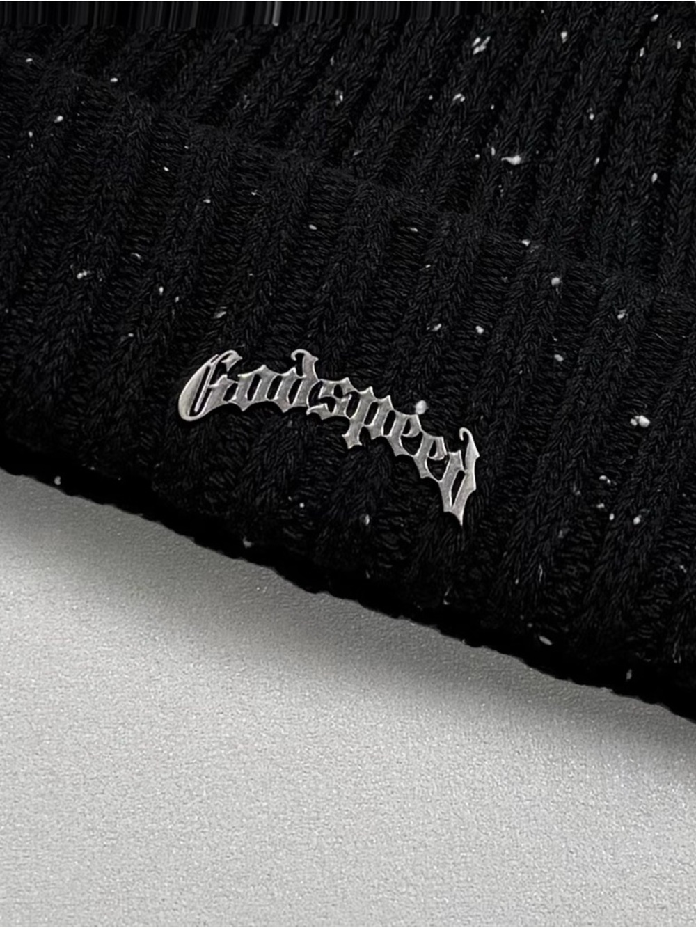 Godspeed Black Speckled Knit Beanie - Men